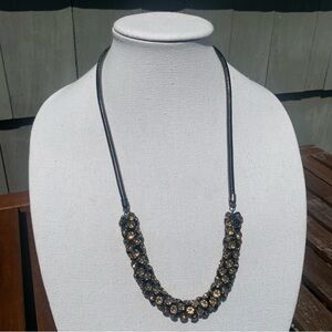 Vintage Gold Beaded Statement Necklace